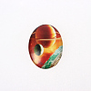Starry Sky Printed Glass Oval Cabochons GGLA-N003-18x25-D-2