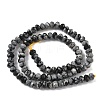 Natural Snowflake Obsidian Bead Strands G-D344-A13-4