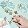 8Pcs 8 Styles 304 Stainless Steel Cuff Ring Components STAS-UN0064-33-4