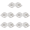 5Pcs Alloy & Crystal Rhinestone Snap Lock Clasps FIND-FH0008-91S-1