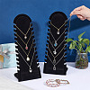 Wood Covered with Velvet Slant Back Necklace Display Stands EDIS-WH0016-059-3