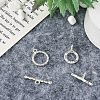 2Pcs 2 Style 925 Sterling Silver Toggle Clasps STER-TA0001-07-4