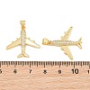 Brass Micro Pave Clear Cubic Zirconia Pendants CU-CBA56CE-06G-3