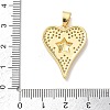 Two Tone Brass Micro Pave Clear Cubic Zirconia Pendants KK-L268-025G-05-3