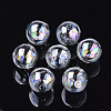 Handmade Blown Glass Globe Beads LS-DH017J-1-18mm-AB-1