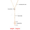 Alloy Crystal Rhinestone Cross Pendant Y Necklaces for Women WGC3C95-01-3