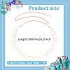 2Pcs 2 Colors Hollow Out Alloy Star Link Chain Waist Belly Chains for Women AJEW-UN0002-88-3