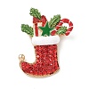 Christmas Alloy Rhinestone Brooch for Backpack Clothes JEWB-I045-01KCG-03-1
