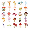 50 Pieces Paper Waterproof Decorative Stickers For Cute Mushrooms STIC-R001-13-3