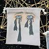 Cat Theme Cloth Tarot Cards Storage Drawstring Bags ZODI-PW0002-11J-1