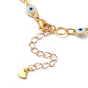 Brass Horse Eye Link Chain Necklaces NJEW-JN03161-02-3