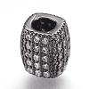 Brass Micro Pave Cubic Zirconia Beads ZIRC-F062-14B-1