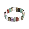 Natural Mixed Gemstone Beaded Stretch Bracelets for Women Men BJEW-M049-11B-4