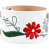 Embroidery Floral Imitation Leather Cord Bracelets BJEW-WH20007-08A-7