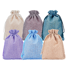 Burlap Packing Pouches Drawstring Bags ABAG-BC0001-16