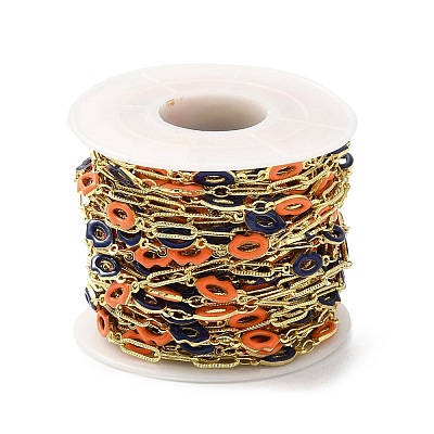 Handmade Enamel Lip Link Chains CHC-M024-05G-03-1