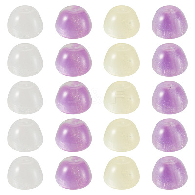 20Pcs 2 Colors Resin UV Reactive Beads RESI-TA0005-68-1