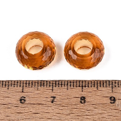 Transparent Glass European Beads GPDL-Q024-14mm-A08-1