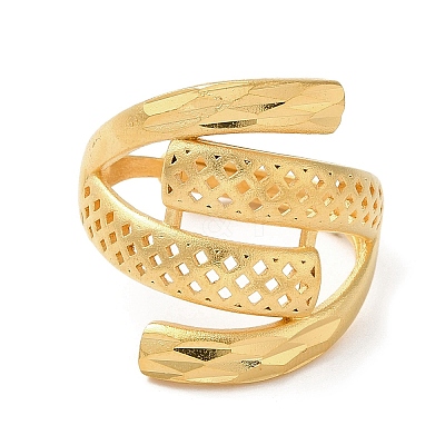 Light Gold Brass Adjustable Rings for Women RJEW-A022-01A-1