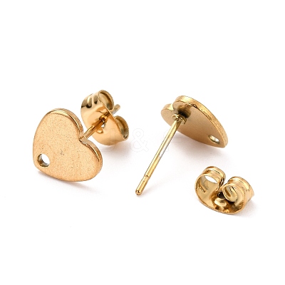 Ion Plating(IP) 304 Stainless Steel Stud Earring Findings STAS-I183-07A-07G-1