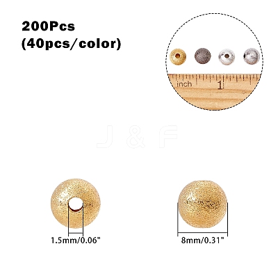 Brass Textured Beads KK-AR0001-28-1