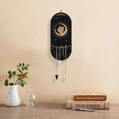Hanging Wooden Crystal Display Shelf DJEW-CP0001-28A-1