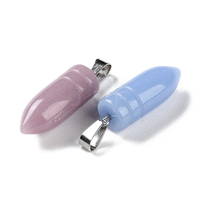 Synthetic Noctilucent Stone/Luminous Stone Pointed Pendants G-Z054-08-1