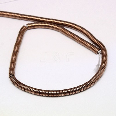 Electroplate Non-magnetic Synthetic Hematite Beads Strands X-G-J164A-3mm-01-1