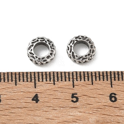 Brass European Beads KK-CBADC51-09AS-1
