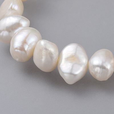 Natural Pearl Stretch Bracelets BJEW-JB04735-01-1