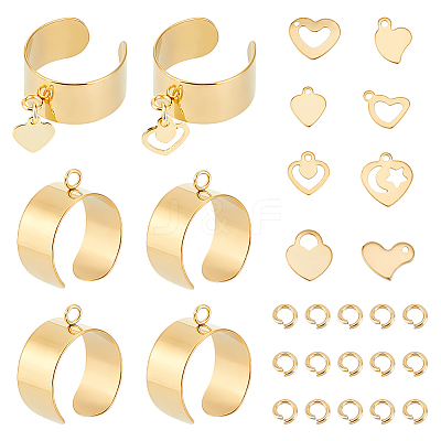 DIY Charms Cuff Ring Making Kit STAS-UN0051-38-1