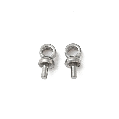 304 Stainless Steel Cup Pearl Peg Bails Pin Pendants STAS-L300-004A-P-1