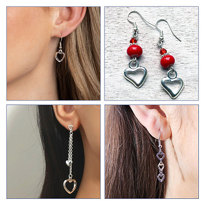DIY Heart Earring Making Kit DIY-TA0005-40-1