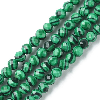 Synthetic Malachite Beads Strands G-F747-G01-01-1