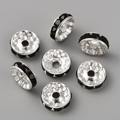 50Pcs Alloy Rhinestone Spacer Beads ALRI-SZC0003-05S-01-1