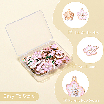30Pcs 15 Styles Alloy Enamel Pendants ENAM-YW0005-75-1