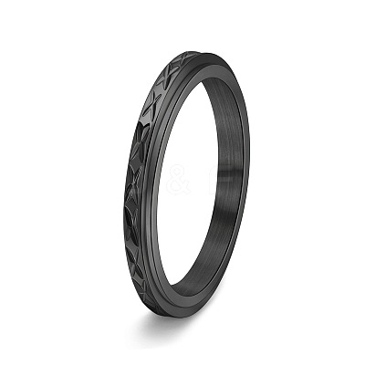 304 Stainless Steel Rotatable Finger Ring for Women Men PW-WG3B7F0-11-1