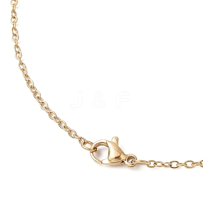 Handmade Glass Seed Beaded Star Pendant 304 Stainless Steel Cable Chain Necklaces for Women NJEW-MZ00118-02-1