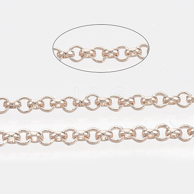 Soldered Brass Coated Iron Rolo Chains CH-S125-08A-RG-1