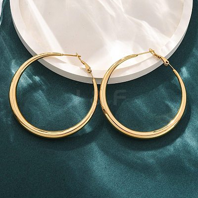 304 Stainless Steel Hoop Earrings EJEW-Z093-01G-02-1