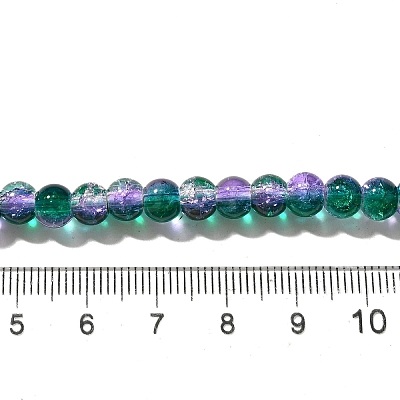 Crackle Glass Beads Strands CCG-C002-6mm-03-1