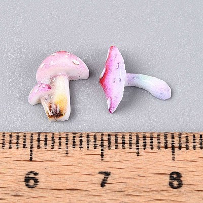 Mushroom Theme Opaque Resin Cabochons CRES-T025-22-1