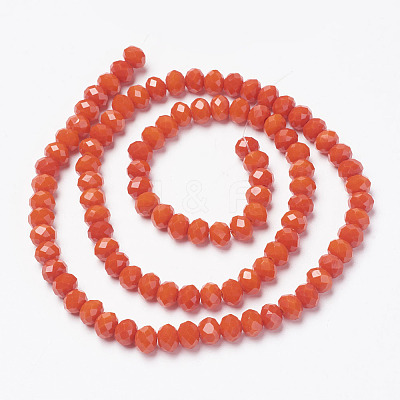 Opaque Solid Color Glass Beads Strands X1-EGLA-A034-P4mm-D03-1
