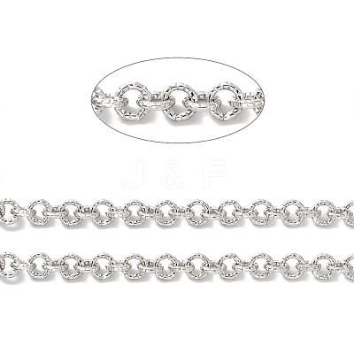 Tarnish Resistant 304 Stainless Steel Textured Cable Chains STAS-B040-02P-1