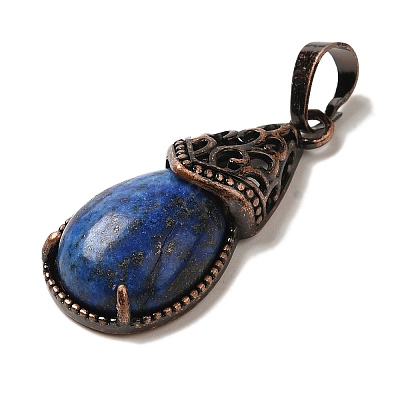 Dyed Natural Lapis Lazuli Pendants G-H065-01R-25-1