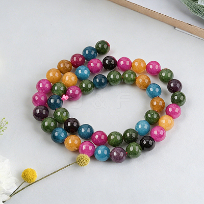 2 Strands Natural White Jade Bead Strands G-PA0002-60-1