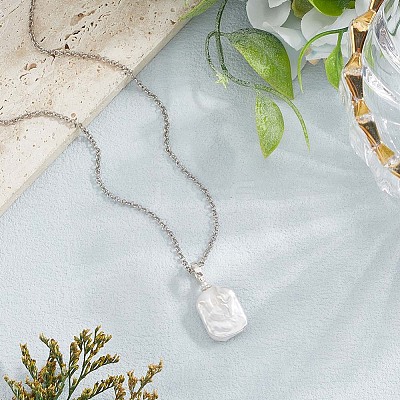 1Pc Natural Baroque Keshi Pearl Freshwater Pearl Teardrop Pendants PEAR-BBC0001-25A-1