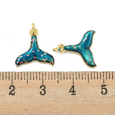 Rack Plated Brass Enamel Charms KK-P270-07G-1