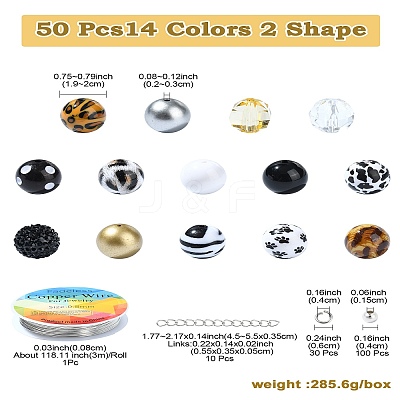Animal Themed Acrylic & Resin Beads DIY Jewelry Making Kits DIY-CJ0002-43-1