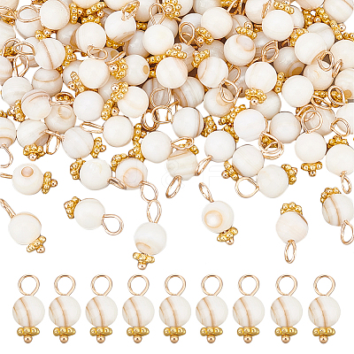 100Pcs Natural Freshwater Shell Charms FIND-AR0003-25-1